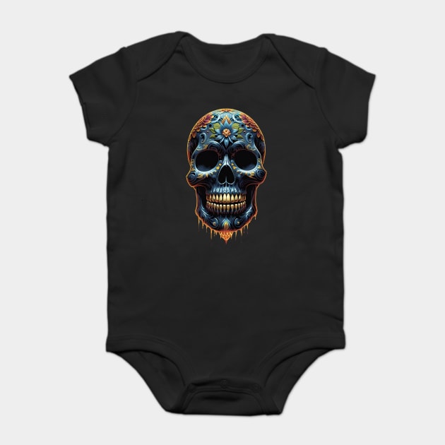 Sugar Skull 2 Baby Bodysuit by Grave Digs